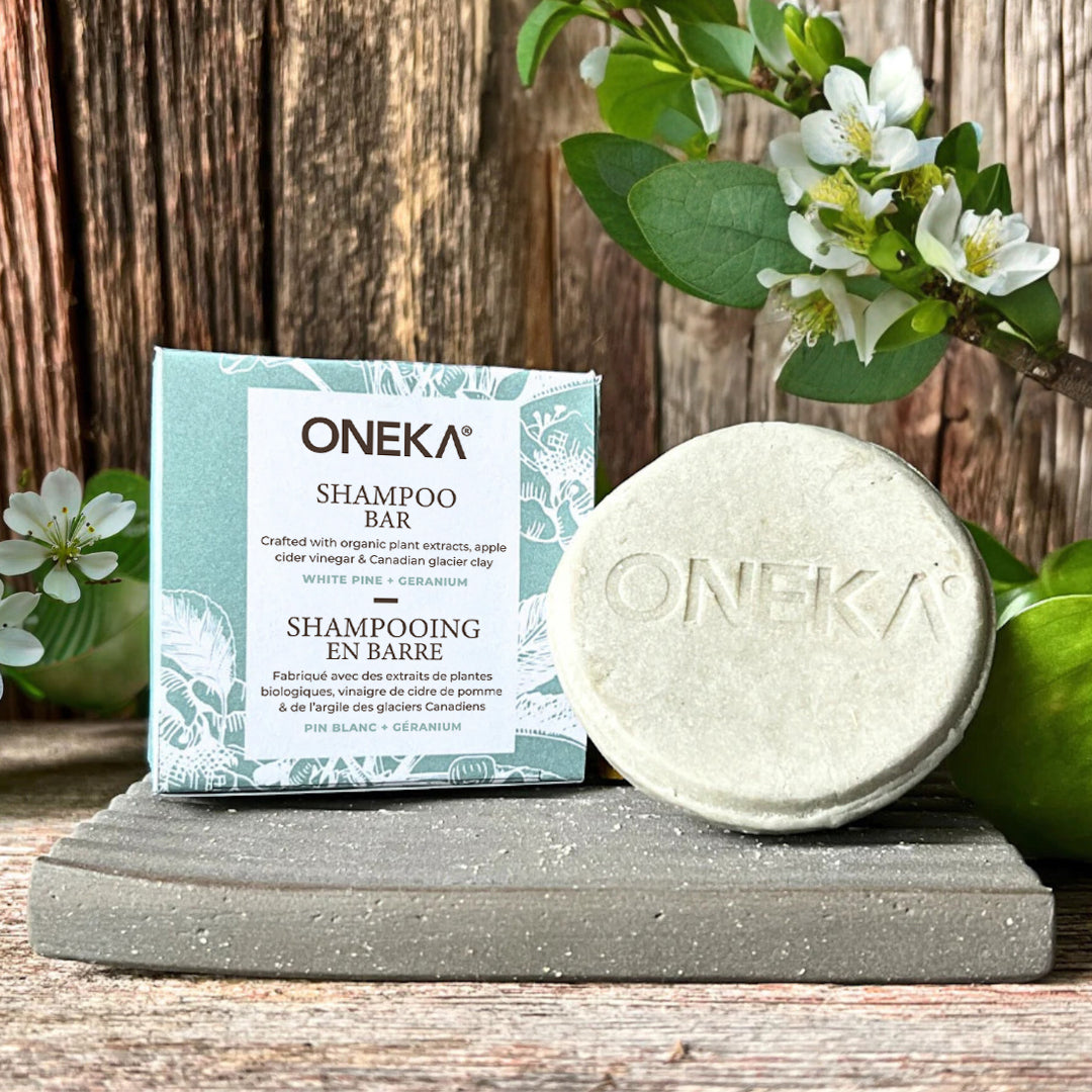 Duo de soins en barre pour les  cheveux Pin Blanc et Geranium