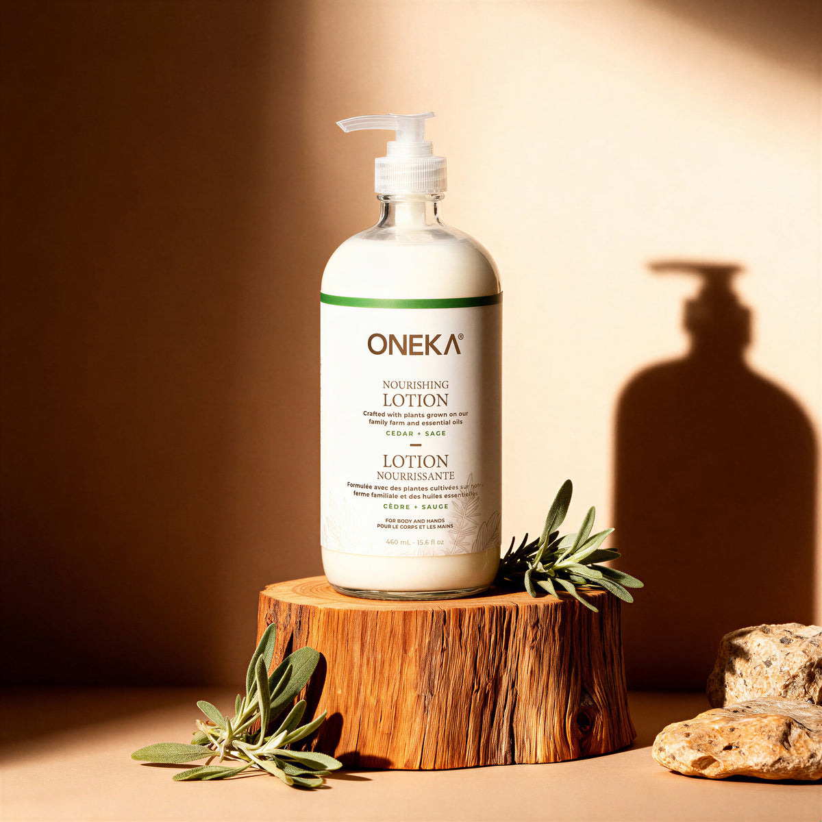 ONEKA cedar and sage lotion